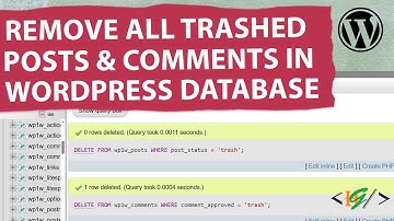 How to Delete All Trashed Posts & Comments in WordPress Database using phpMyAdmin
