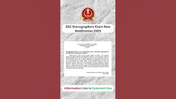 SSC Stenographer New Notice 2025 #ssc #sscsteno #stenographer #sscexam #sscnotification #ssccgl