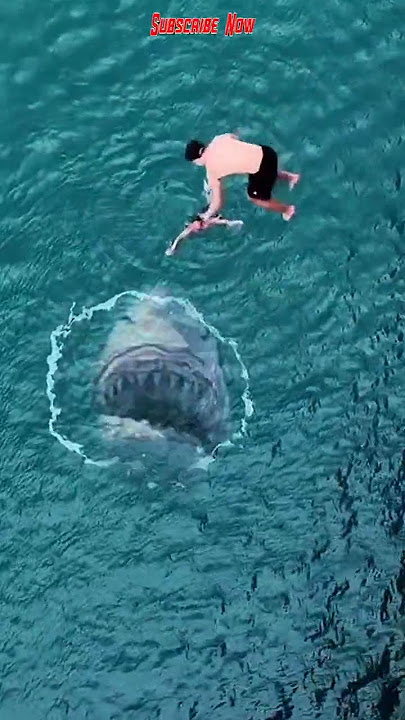 Gawat‼️melompat diatas ikan hiu megalodon #shorts #viralvideo #trending