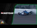 Linus Lundqvist slaps the wall after aggressive move during 2024 Indy 500 | Motorsports on NBC