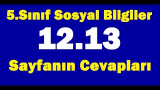 5.Sınıf Sosyal Bilgiler Kitabı Sayfa 12 13 Cevapları