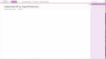 Substantive Due Process vs Equal Protection Analysis (Constitutional Law 2; McMillian; Spring 2015)