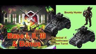 War Commander : Holdout : Old is Gold ( Bounty Hunter & Technical-X ) Base I, II, III & Bonus