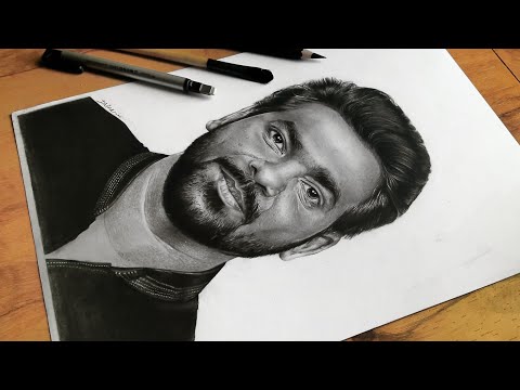 portrait drawing of actor Robert Downey Jr. by Mayanimisha on DeviantArt