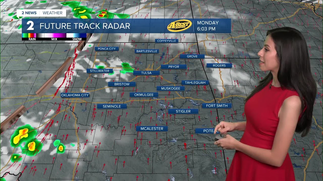 Few Showers And Storms To Start The Week - YouTube