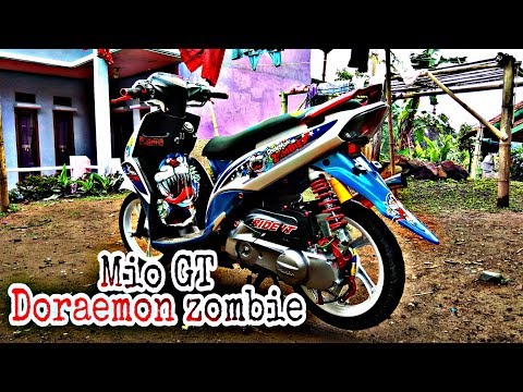 71 Gambar modifikasi motor mio doraemon Paling Keren