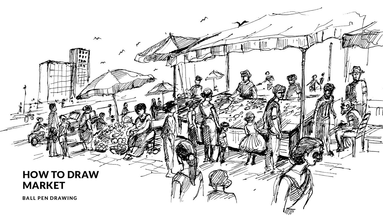 29,465 Street Market Sketch Images, Stock Photos & Vectors | Shutterstock