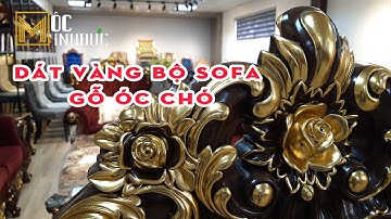 Mẫu Sofa Tân Cổ Điển dát vàng được sản xuất hoàn thiện tại nhà máy Mộc Minh Đức