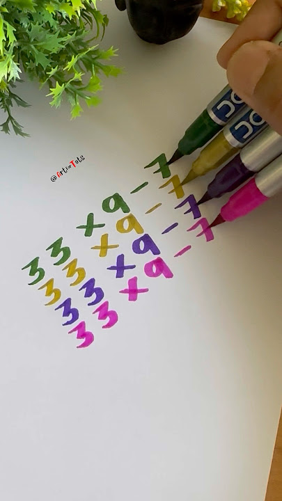 💭⁉️#4d 🌈 Writing #handwriting #trending #numbers #art #shorts #youtubeshorts #123 #satisfying #fun
