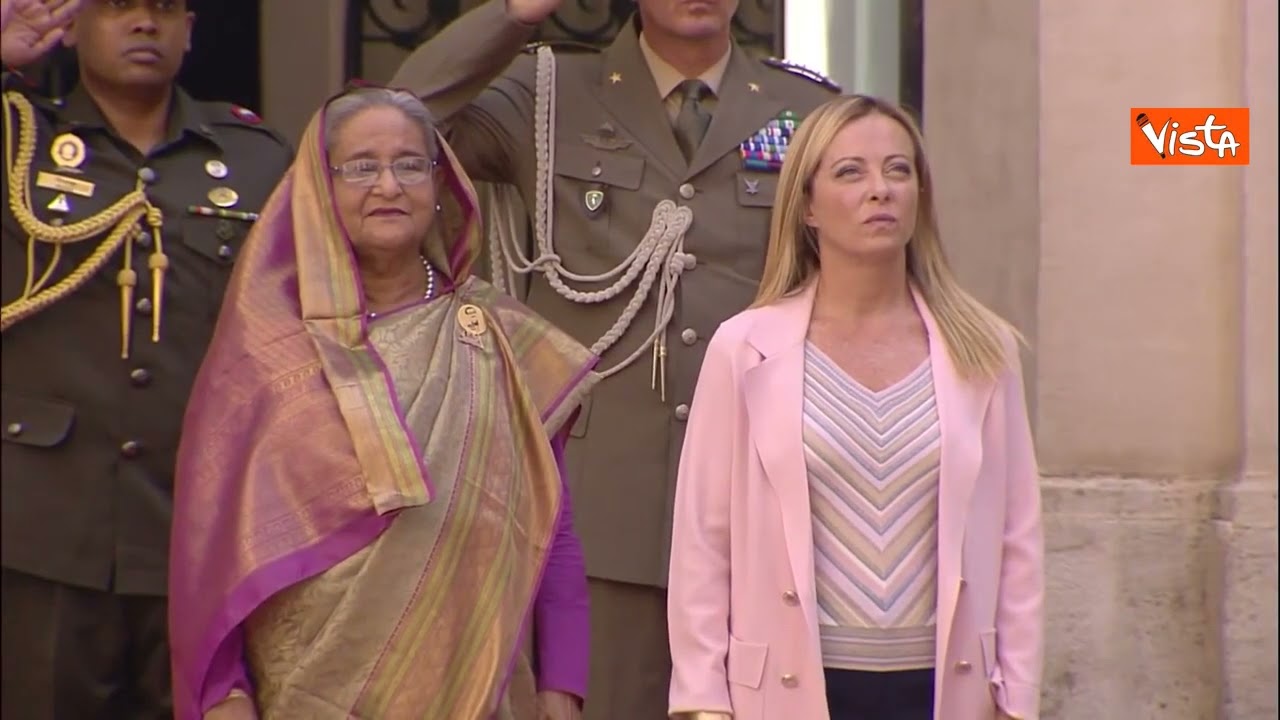 Giorgia Meloni riceve il Primo Ministro del Bangladesh