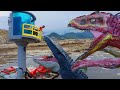 Mosasaurus Vs Indominus Rex in Jurassic World Camp | Hunting in the river battle!