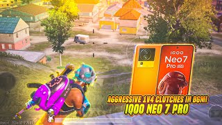 AGGRESSIVE 1V4 SQUAD WIPE 💥 IQOO NEO 7 PRO SMOOTH + 90FPS PUBG / BGMI TEST 2024⚡