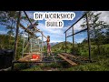 THE WALLS ARE GOING UP! // diy off grid workshop build