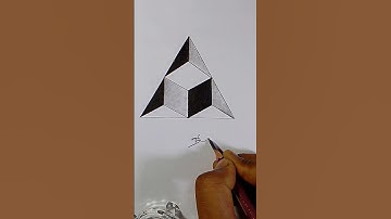 Easy 3D triangle 📐 #shorts #viral #video #trending #art #drawing #sketchart