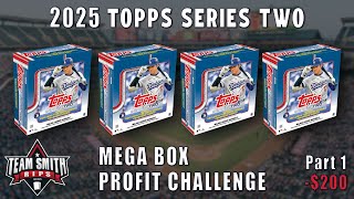 💲Topps 2025 Series 2 Mega Box Profit Challenge - Part 1 of 4 - Will we Break Even or Better?