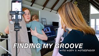 I’m falling back in love with making content // productive work day as a stay at home mom VLOG