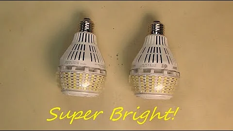BRIGHTEST 27 Watt LED Light Bulb Sansi Brand Dimmable 4000 Lumens, 5000K  270°  E26 Base REVIEW