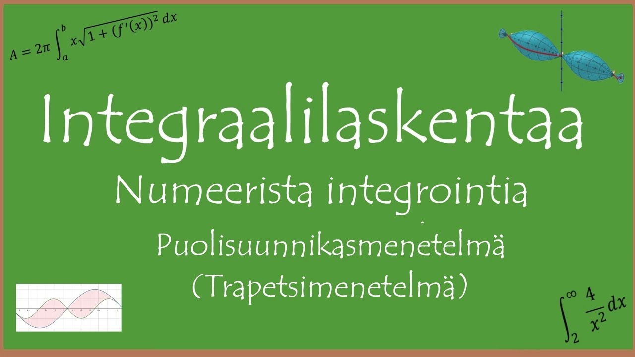 Numeerisia menetelmiä: Puolisuunnikasmenetelmä | Integraalilaskentaa