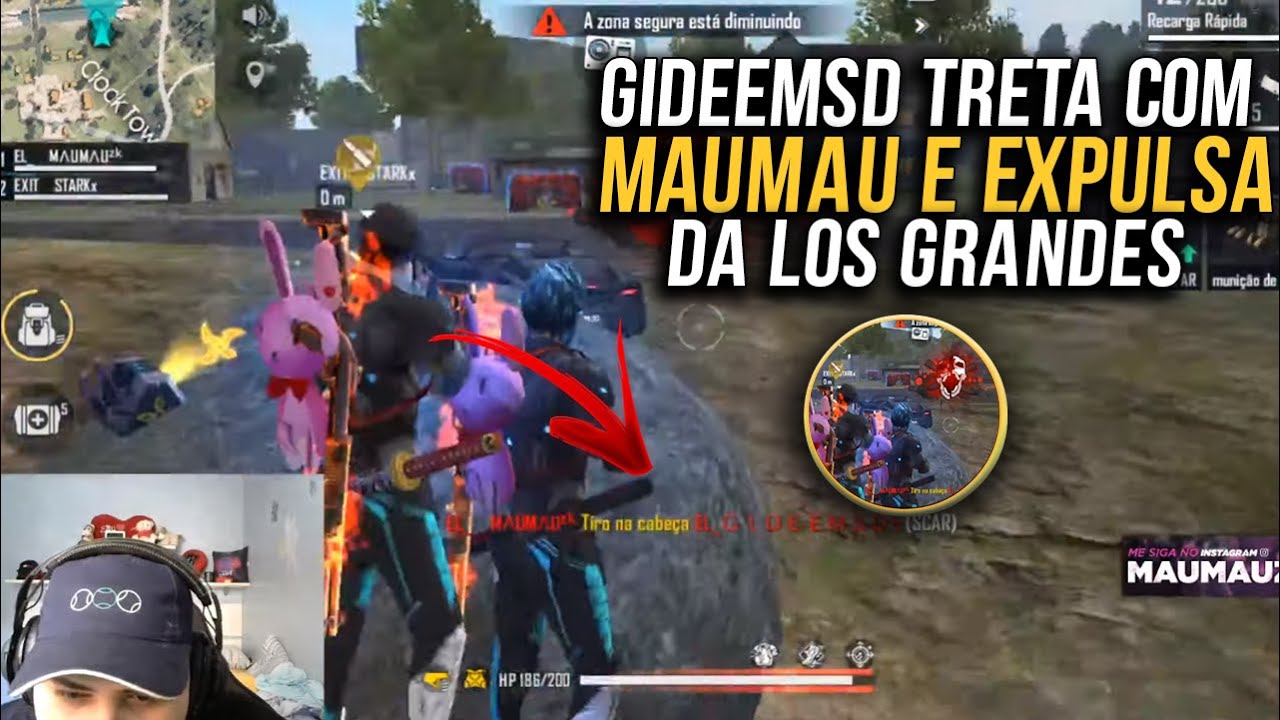 GIDEEMSD TRETA AO VIVO COM MAUMAUzk, E É EXPULSO DA LOS GRANDES!