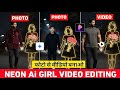 Neon Couple Walking Video Editing | Ai Girl Walking Video Editing Girl Boy Ai Video Editing