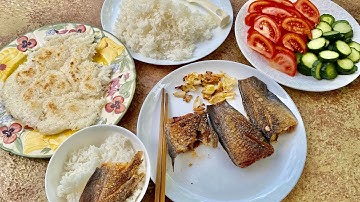 Ăn cơm với khô cá sặc chiên,ăn hết cơm khi nào không hay !😋