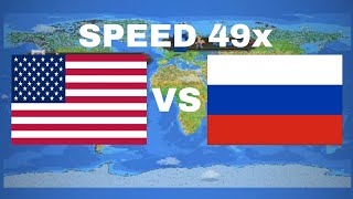 Amerika Serikat VS Rusia. 49x Speed - WorldBox Timelapse