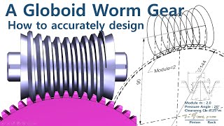 Siemens NX CAD;How to accurately design a globoid worm gear; 장구형 웜기어 정확히 설계하기