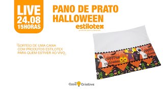 PASSO A PASSO AO VIVO - PANO DE PRATO HALLOWEEN