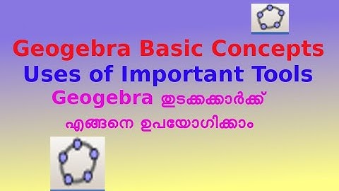 Geogebra Basic#Uses of Important Tools#Geogebra തുടക്കക്കാര്‍ക്ക്  എങ്ങനെ ഉപയോഗികക്കാം@TECH4MATHS