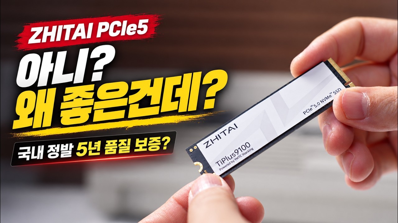 PCIe5 ZHITAI 성능,가격,AS까지 다 잡았네? 국내정발 TiPlus 9100