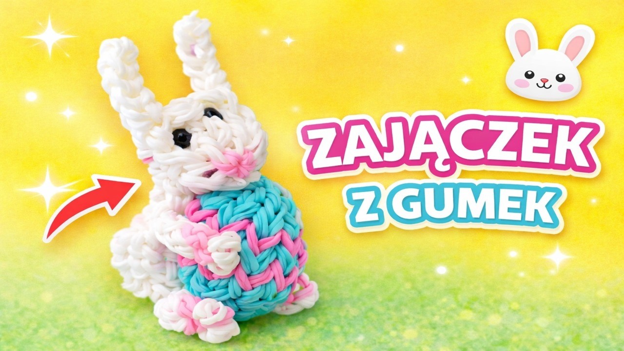 Jak zrobić zajączka wielkanocnego z gumek 🐰 | Loom Bands