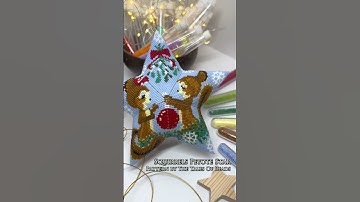 Beaded Stars Handmade Christmas Ornaments ⭐️ Squirrels Peyote Star Pattern