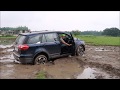 Tata Hexa 4x4 getting stuck and finally coming out