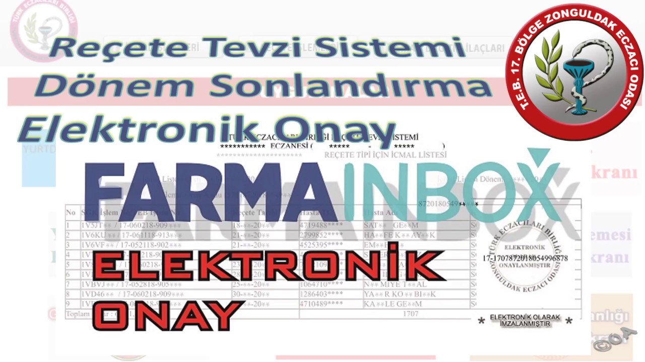 Reçete Tevzi Sistemi Dönem Sonlandırma - Elektronik Onay - YouTube