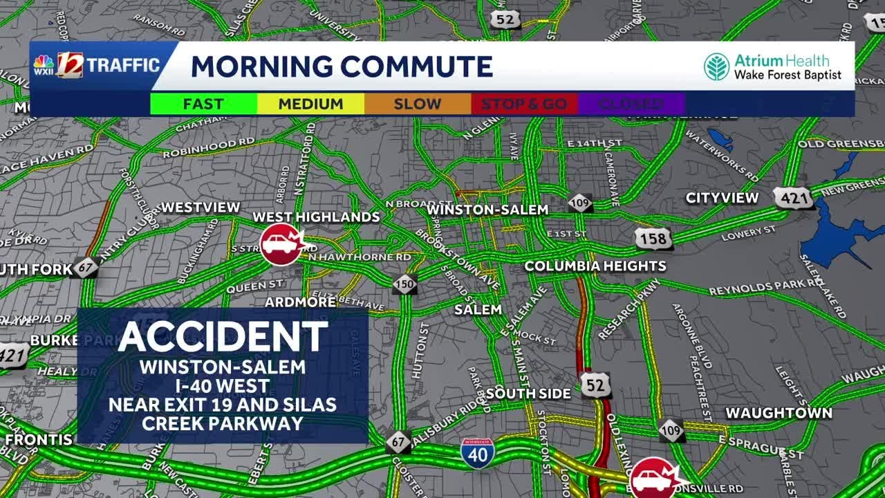 Crashes reported in the Piedmont Triad during morning commute - YouTube