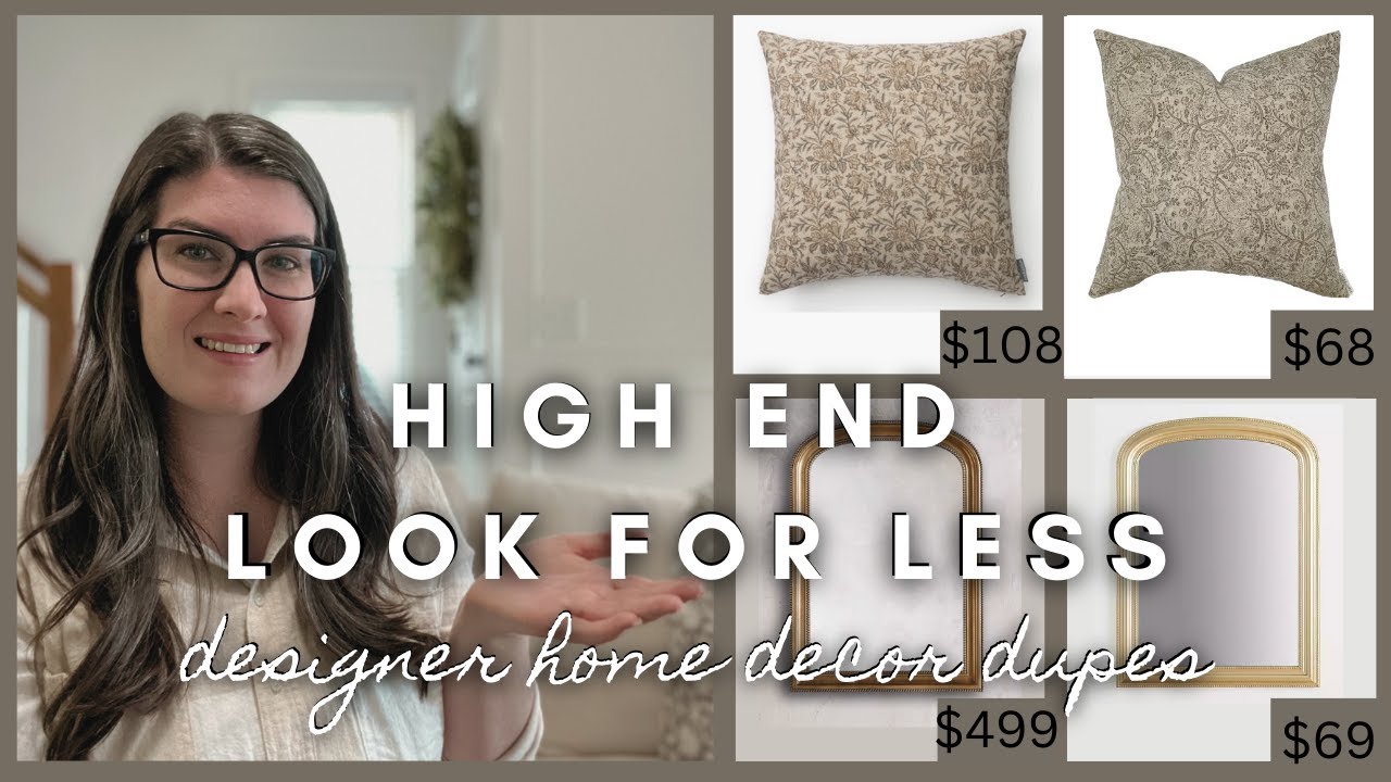 High-end Look for Less | designer home decor dupes - YouTube
