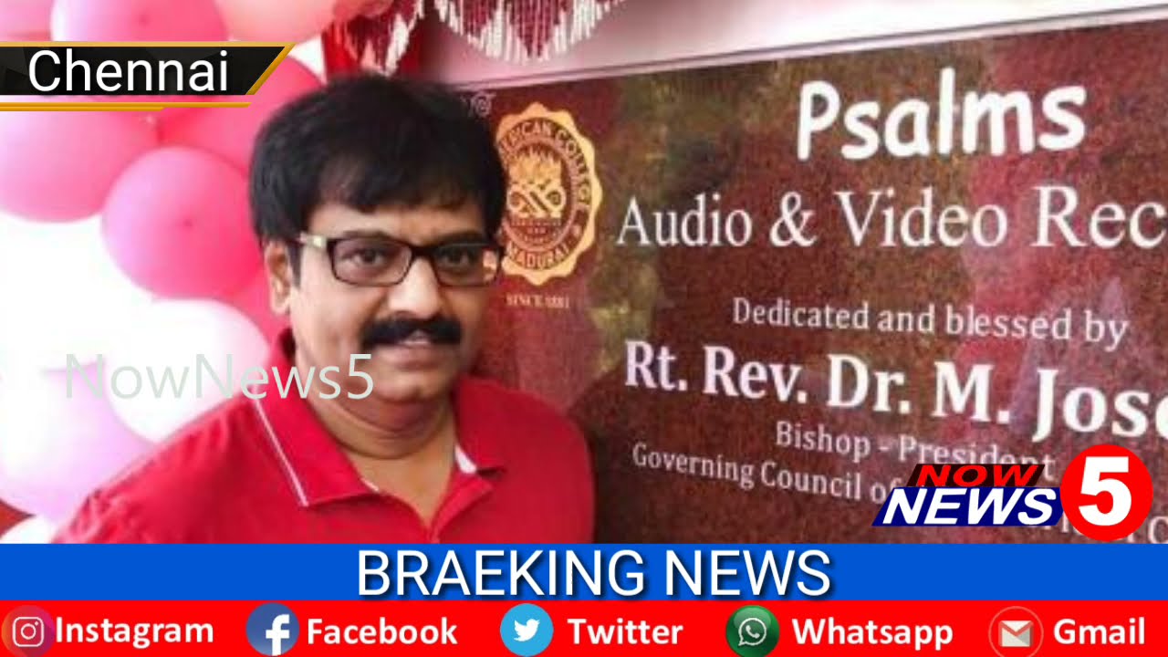 Actor Vivek passes away at 59 after suffering heart attack.