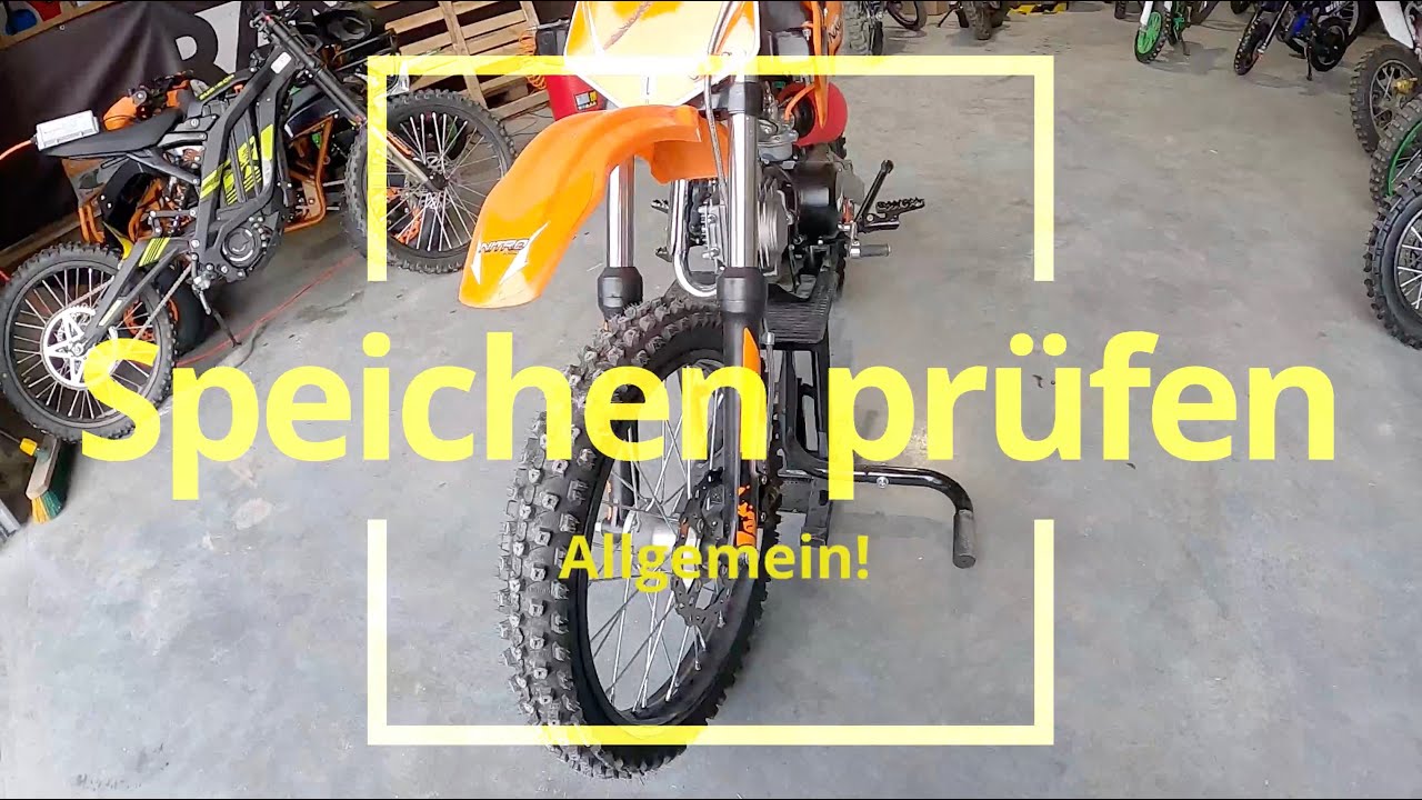 Speichen prüfen nachziehen pitbike motorrad motocross spannen 125ccm 250ccm  450ccm allgemein ATV 