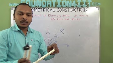 How to Construct a Rhombus When its one side and one angle are given