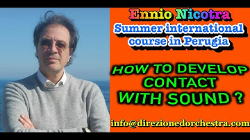 Orchestral conducting lesson with Ennio Nicotra.  Feel the sound with your fingers