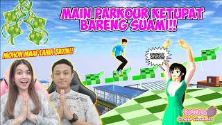 MY HUSBAND PLAYED PARKOUR KETUPAT FOR THE FIRST TIME!! IS HE GOOD AT IT? SAKURA SCHOOL SIMULATOR ...