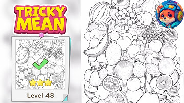Tricky Mean – Level 48 find 10 red fruits Guide & Answers | Mobile Gameplay Walkthrough
