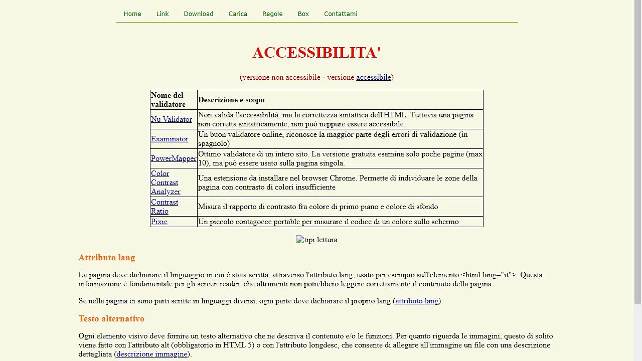 Dimensioni relative e assolute e accessibilità