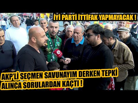 İyi Parti İttifak yapmayacak! Kocaeli'li seçmen tepki gösterdi ! AKP'yi savunan adam suspus gitti !