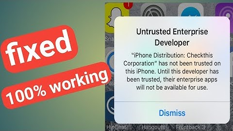 Fixed Untrusted Enterprise Developer Error Panda helper || iPhone