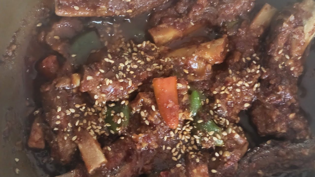 쪽갈비 양념찜(와!!!정말 간단하게 만들어요)