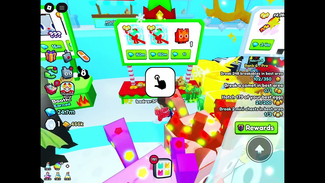 Playing pet sim99 (craziest video I ever done) also I had to shorten the video sorry making part 2 