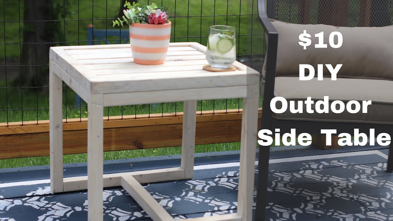  10 Simple Outdoor Side Table YouTube