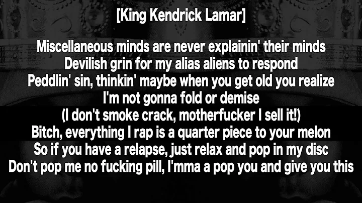 Kendrick lamar Diss Big Sean    Plus Lyrics