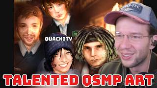Graf reacts to TALENTED Fan Art of Quackity &amp; The Polish on QSMP minecraft